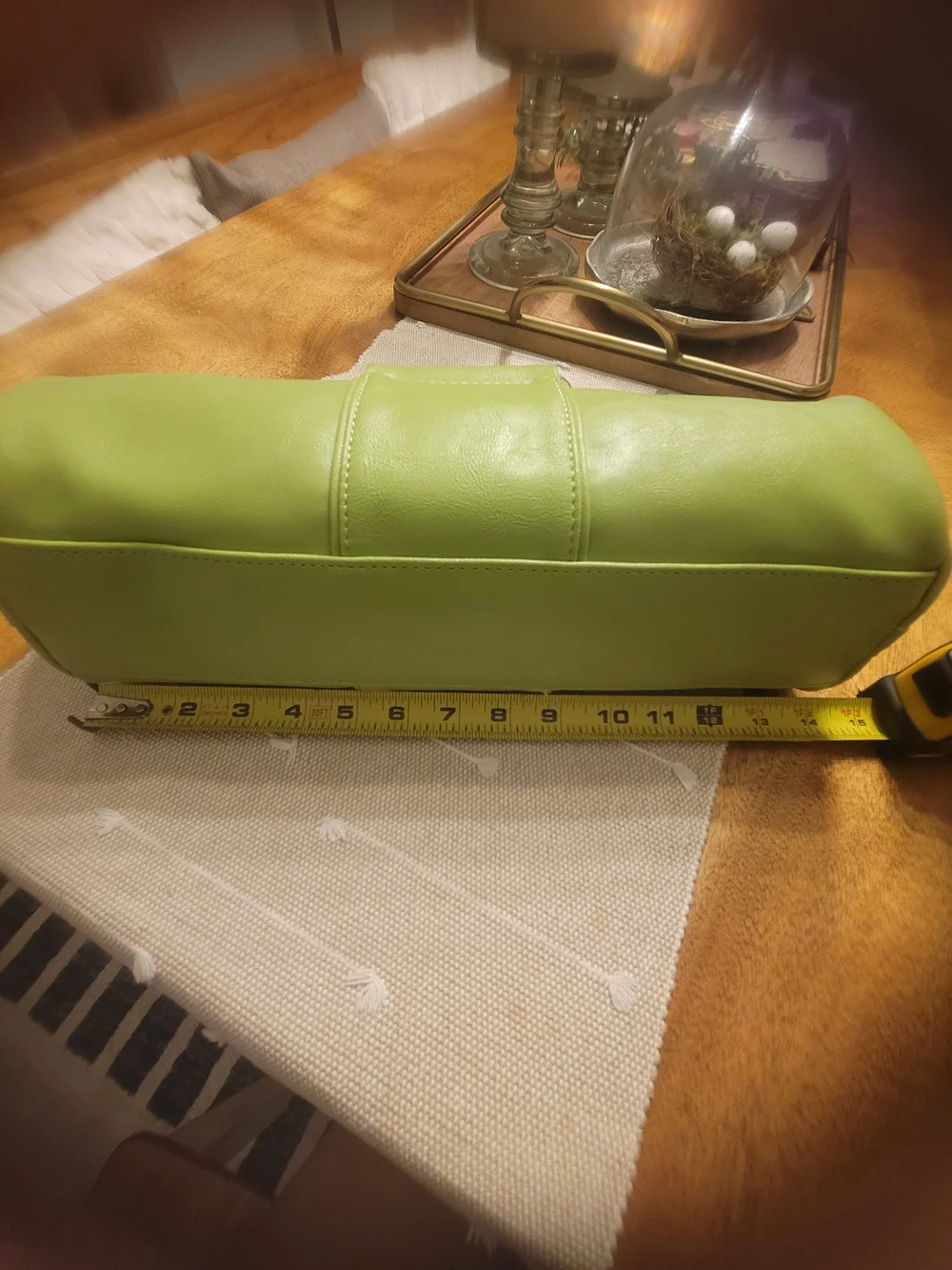 Vintage ALDO Lime Green Barrel Clutch Bag